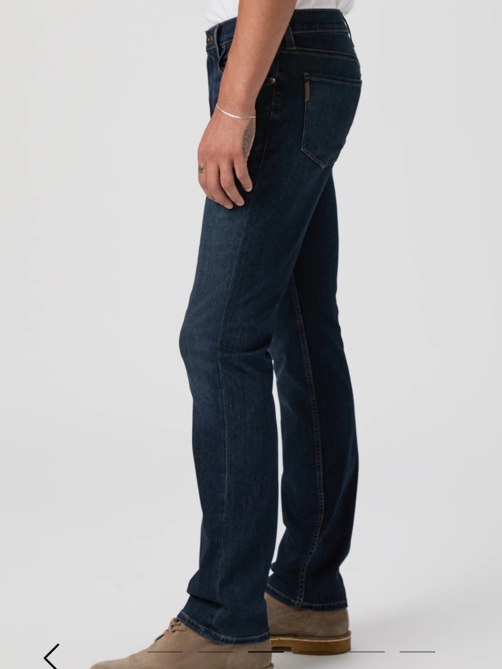 PAIGE Normandie Straight Jeans Men's 36x34 Russ Dark Wash Stretch Denim Classic